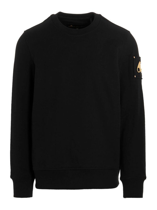 MOOSE KNUCKLES: Sweatshirts & Sweaters - Logo patch sweatshirt