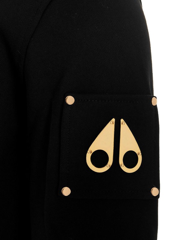 Logo patch sweatshirt shop online: MOOSE KNUCKLES