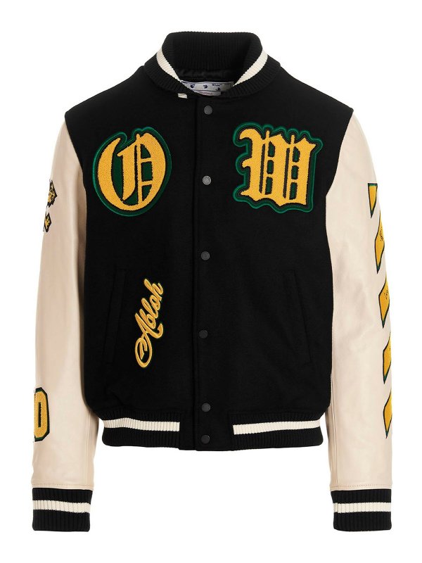 OFF-WHITE: bombers - Varsity bomber jacket