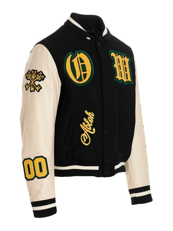 OFF-WHITE: bombers online - Varsity bomber jacket