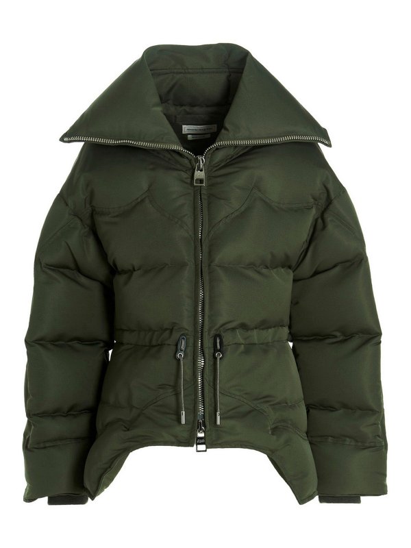 ALEXANDER MCQUEEN: padded jackets - Ruffled puffer jacket