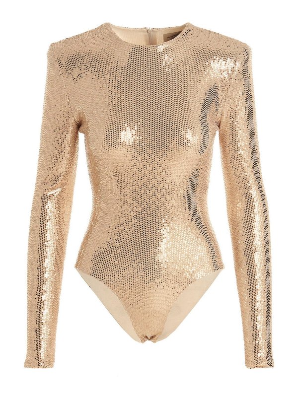 ALEXANDRE VAUTHIER: t-shirts - Glitter bodysuit