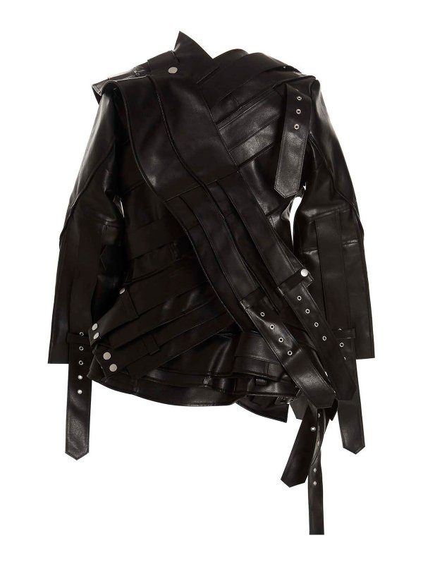JUNYA WATANABE: leather jacket online - Biker leather jacket