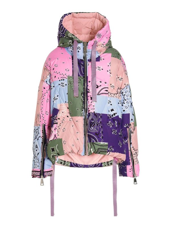 KHRISJOY: padded jackets - Bandana down jacket