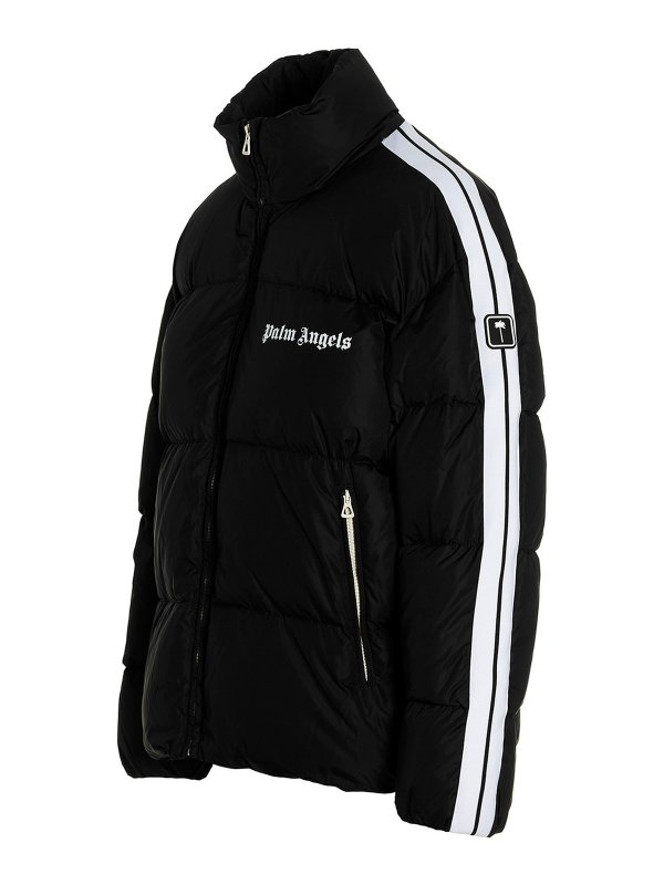 Palm Angels: padded jackets online - Contrasting bands down jacket