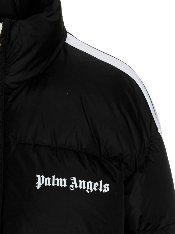 Contrasting bands down jacket shop online: Palm Angels