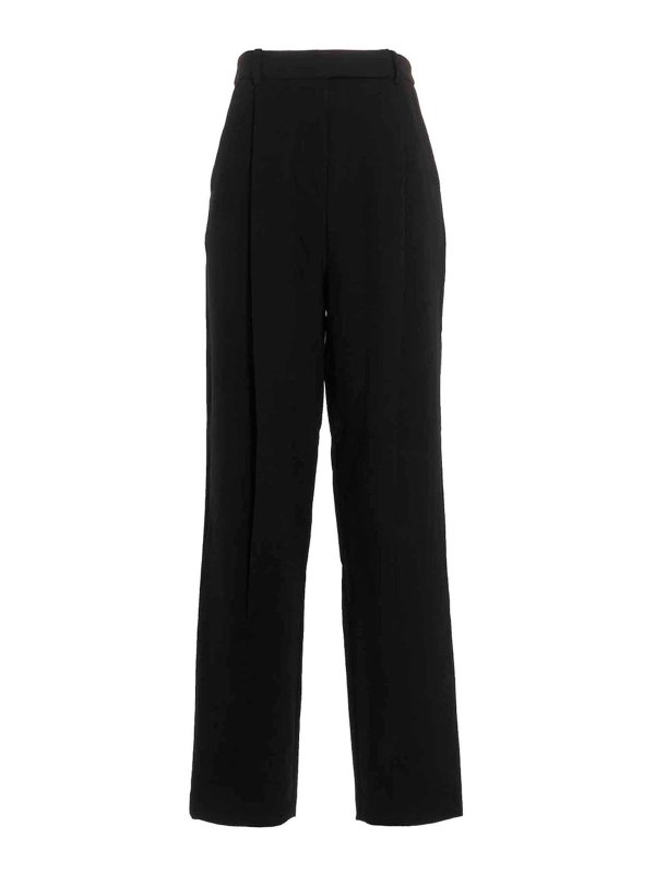 Self Portrait: カジュアルトラウザー - カジュアルパンツ - 黒