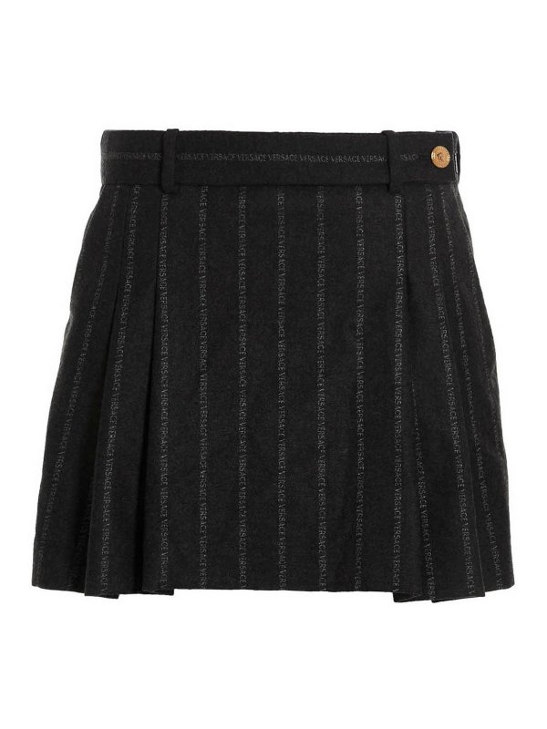 VERSACE: mini skirts - Logo skirt