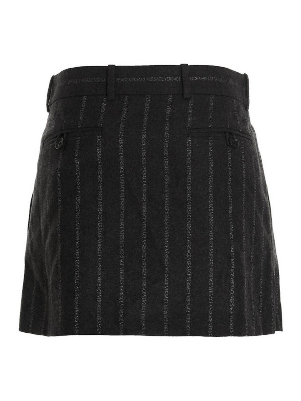 VERSACE: mini skirts online - Logo skirt