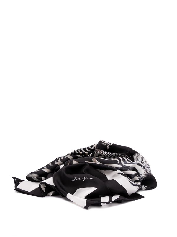 DOLCE & GABBANA: Bufandas y pañuelos - Bufanda - Negro