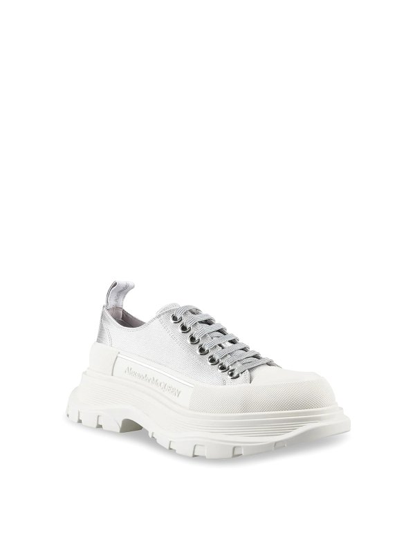 ALEXANDER MCQUEEN: Chaussures de sport online - Baskets - Argent