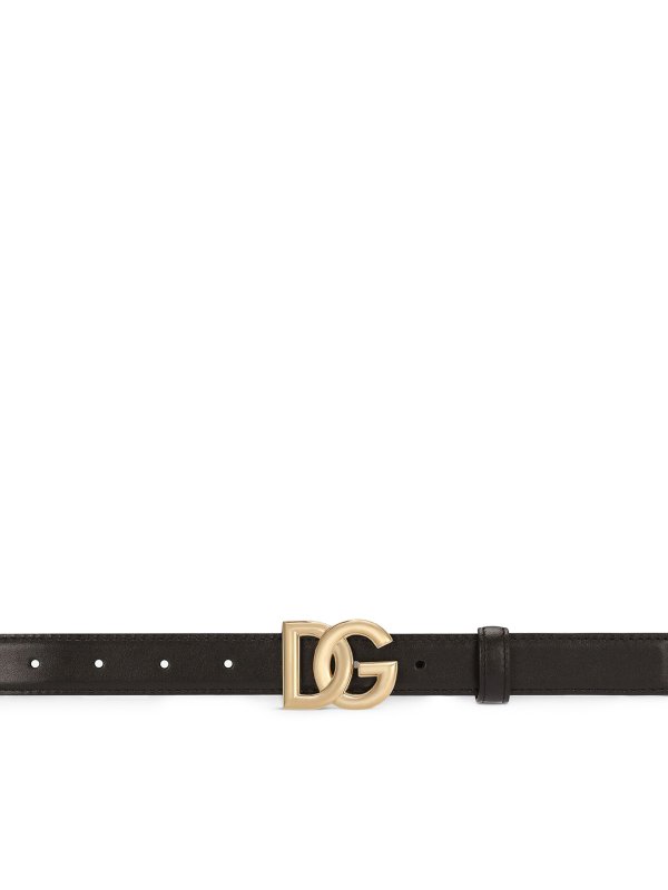 DOLCE & GABBANA: belts online - Logoed leather belt