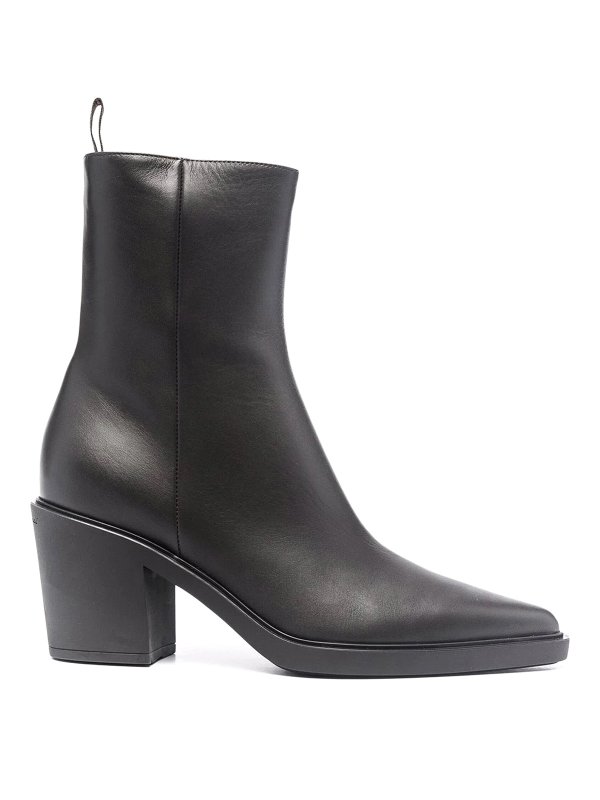 Gianvito Rossi: ankle boots - Dylan leather gloves