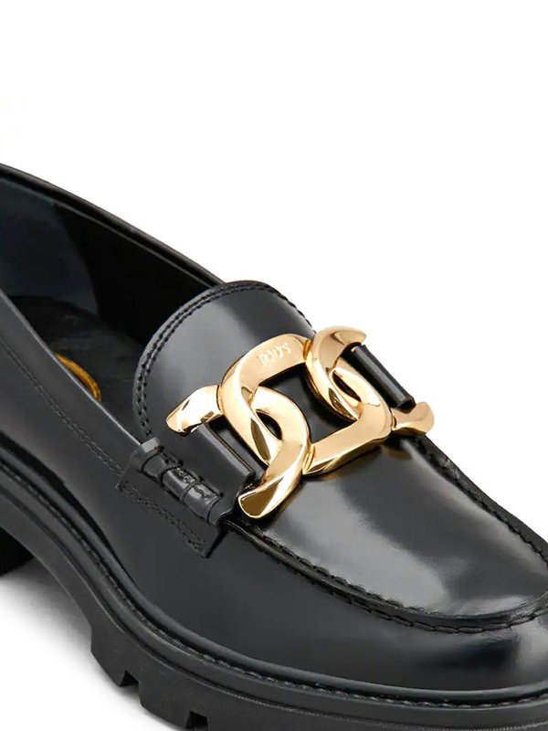 Cuir chained loafers shop online: TOD