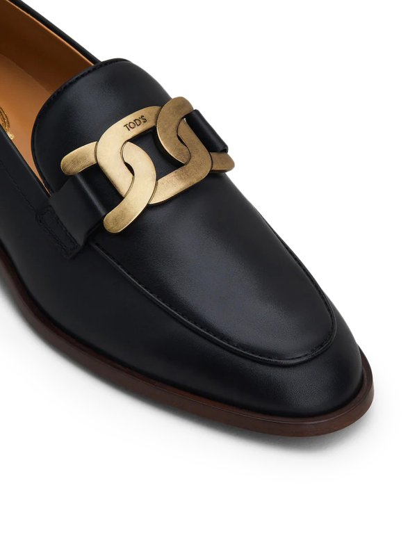 Cuir chained loafers shop online: TOD