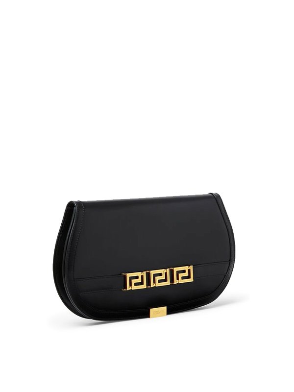 VERSACE: clutches online - Leather clutch
