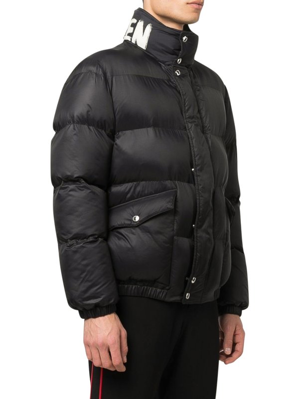 ALEXANDER MCQUEEN: padded jackets online - Graffiti logo puffer jacket