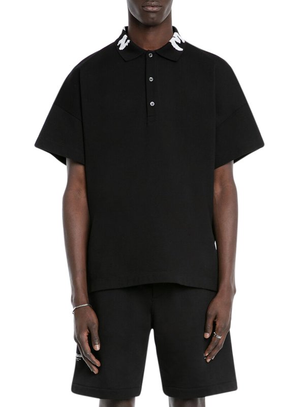 iKRIX ALEXANDER MCQUEEN: ポロシャツ - ポロシャツ - 黒
