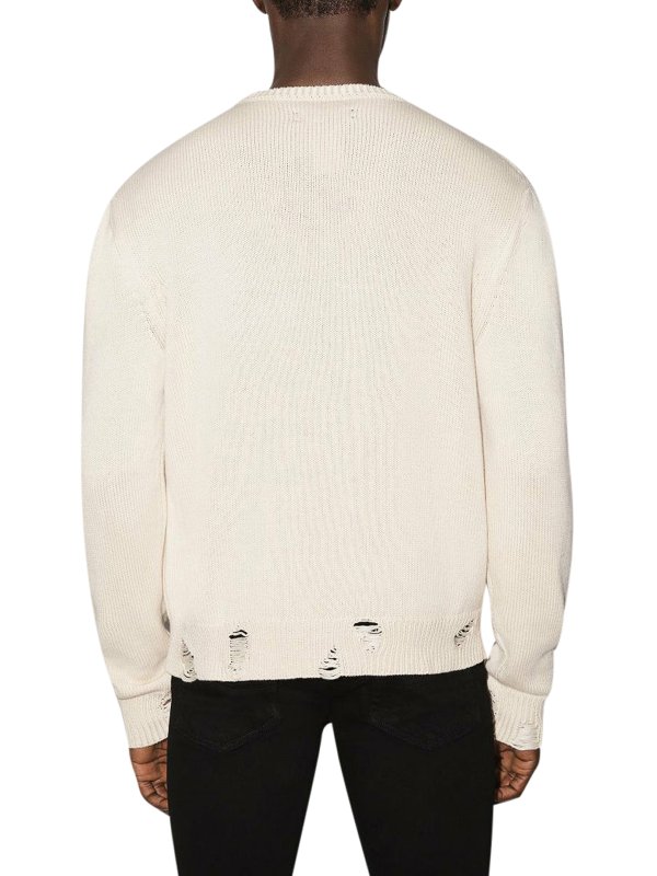 Destroyed effect sweater shop online: AMIRI