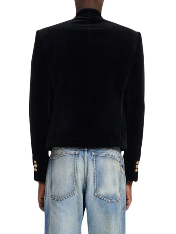 Tech fabric tailored jacket shop online: Balmain