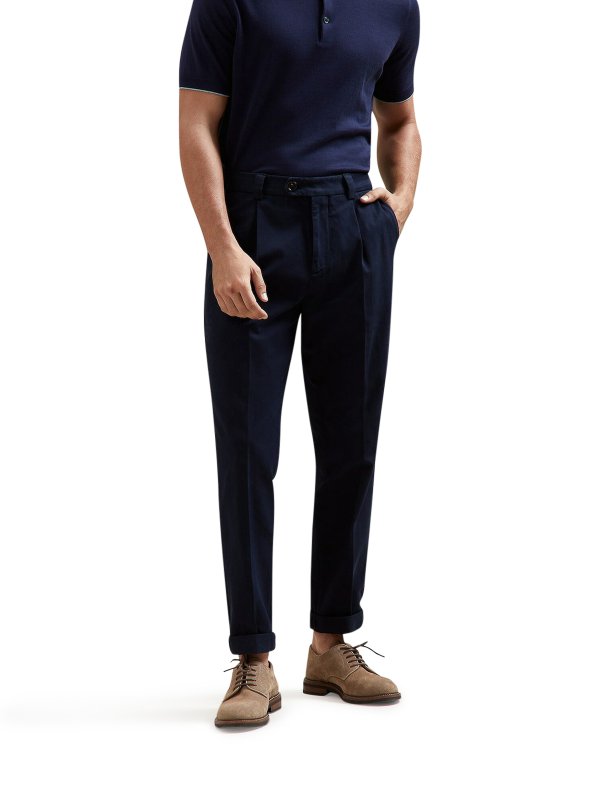iKRIX BRUNELLO CUCINELLI: テーラードトラウザー - テーラードパンツ - ブルー