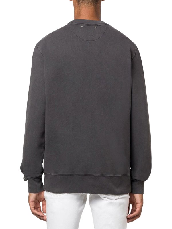 Cotton jersey sweatshirt with logo shop online: GOLDEN GOOSE