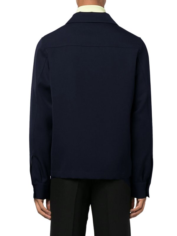 Wool gabardine jacket shop online: JIL SANDER