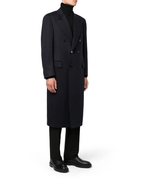 KITON: Lange Mäntel online - Langer Mantel - Blau