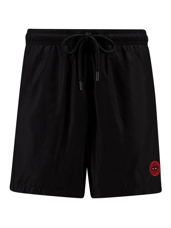 MONCLER: Costumi piscina e boxer - Boxer da mare con logo Superman