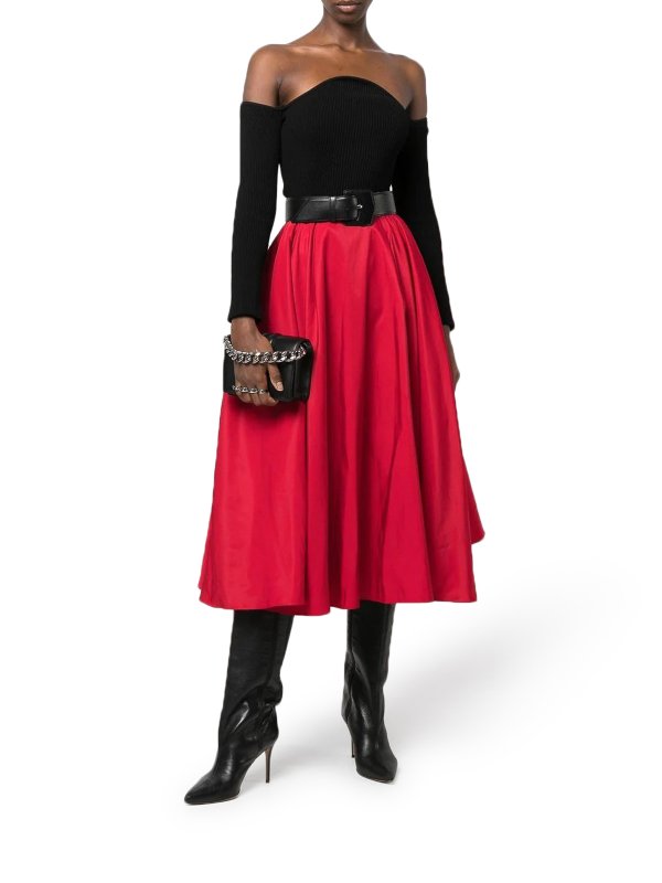 ALEXANDER MCQUEEN: Knielange und Midi Röcke online - Midirock - Rot