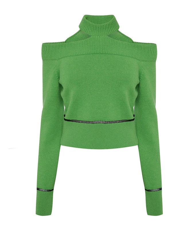 ALEXANDER MCQUEEN: maglia collo a barchetta - Pull in lana