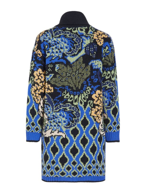 ETRO: cardigans online - Jacquard patterned long cardigan