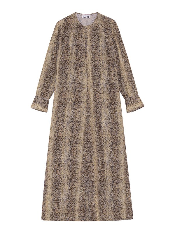 GANNI: マキシドレス - マキシドレス - アニマル柄