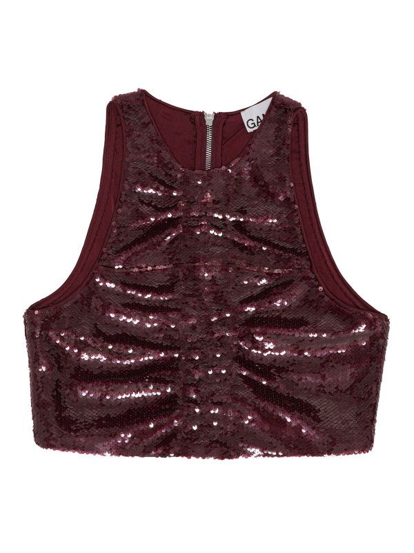 GANNI: Top e canotte - Top impreziosito