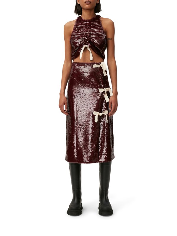 GANNI: Top e canotte online - Top impreziosito