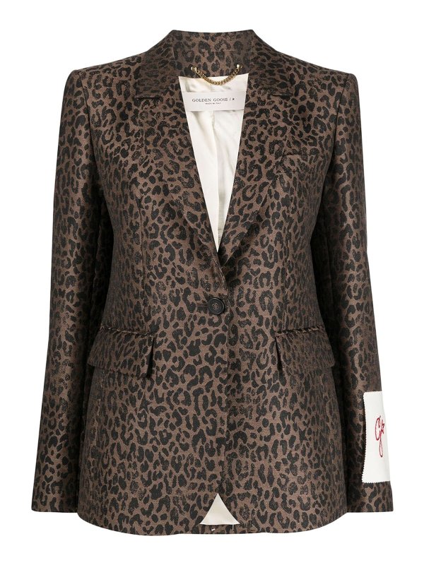 GOLDEN GOOSE: blazers - Leopard printed blazer