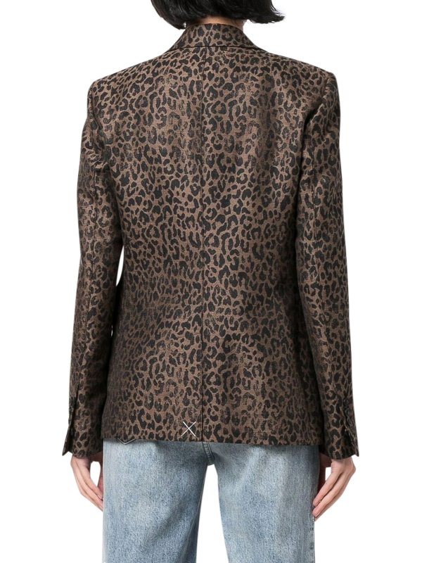 Leopard printed blazer shop online: GOLDEN GOOSE
