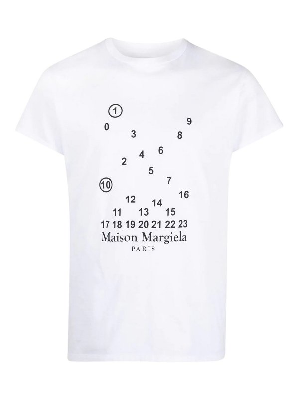 Maison Margiela: T-shirts - T-Shirt - Weiß