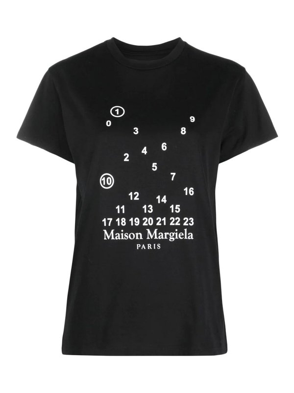 Maison Margiela: Camisetas - Camiseta - Negro