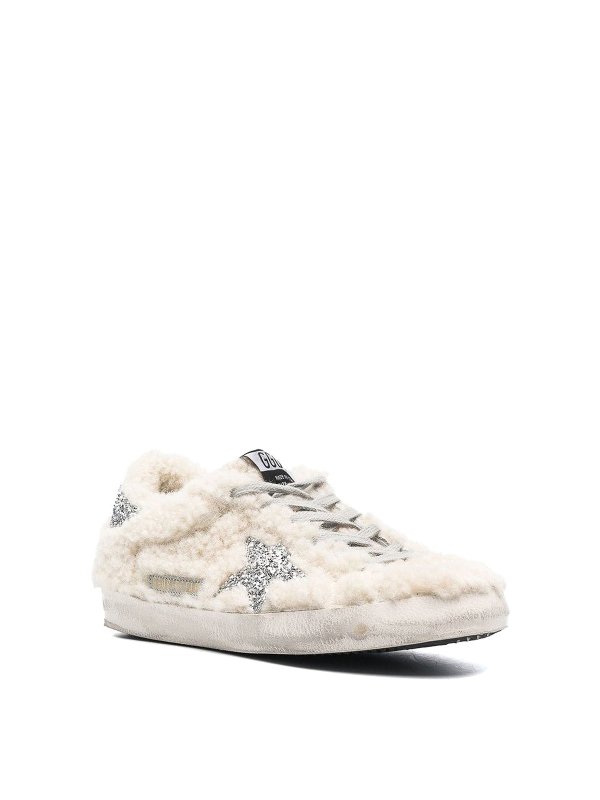 GOLDEN GOOSE: trainers online - Shearling-panel sneakers