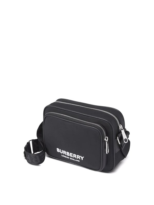 Borsa a tracolla con stampa logo shop online: BURBERRY