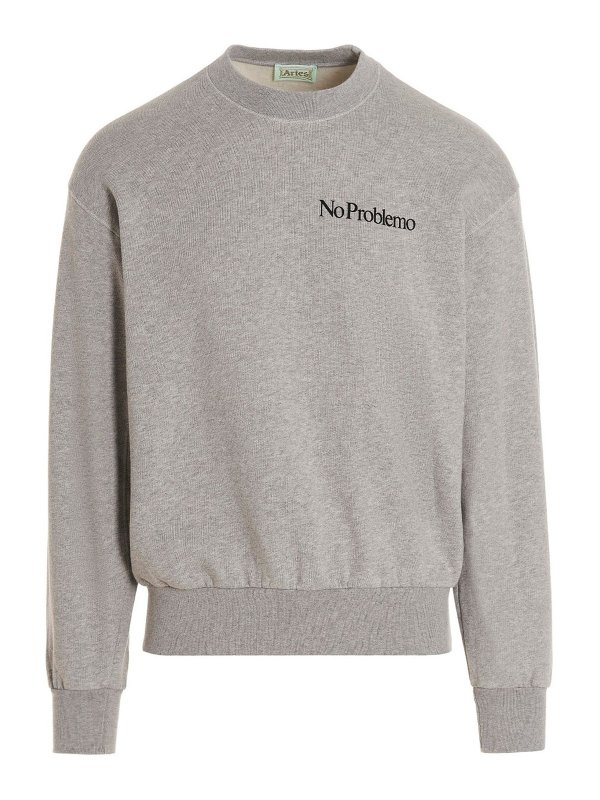 ARIES: スウェット＆セーター - スウェットシャツ/セーター - グレー