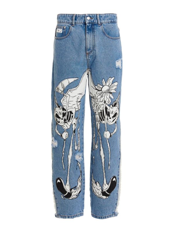 GCDS: straight leg jeans - Heaven & Hell jeans