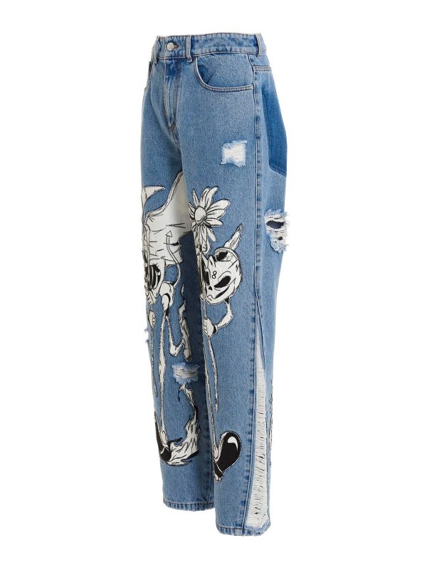 iKRIX GCDS: straight leg jeans - Heaven & Hell jeans