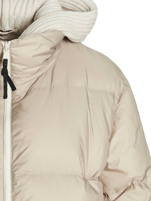Knit hood down jacket shop online: BRUNELLO CUCINELLI