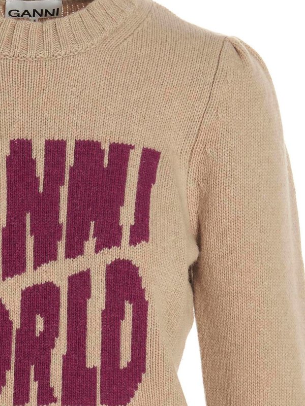 iKRIX GANNI: Strickpullover mit Rundhalsausschnitt - Rundhalspullover - Beige