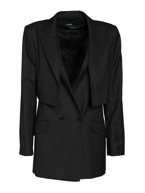 KARL LAGERFELD: blazers - Tech fabric blazer