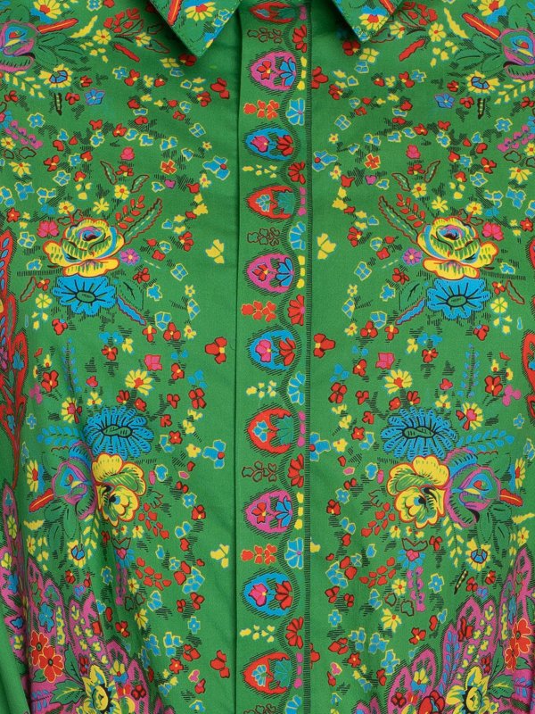 Paisley flower shirt dress shop online: KENZO