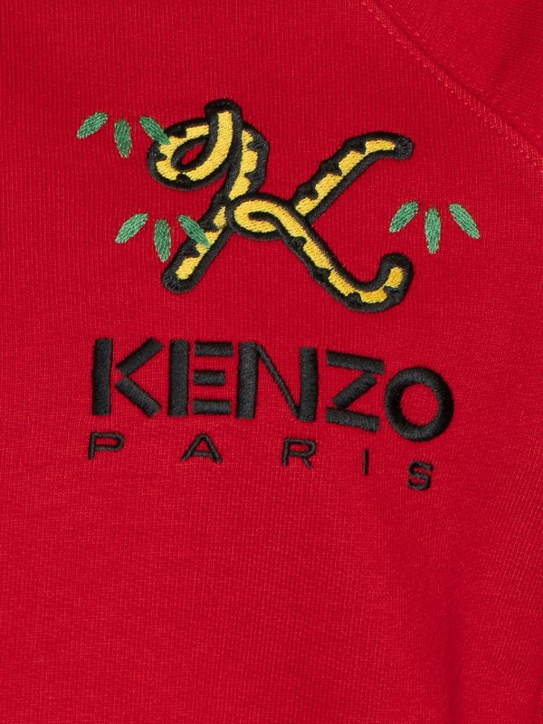 Kenzo Felpa con logo Rosso Donna FC62SW6584MF21