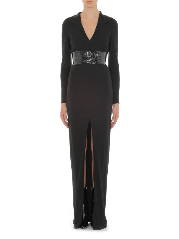 MOSCHINO: Maxi robe online - Maxi Robe - Noir